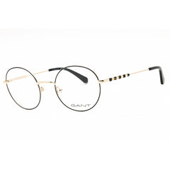 Gant Men's Eyeglasses - Black/Other Metal Round Frame Clear Demo Lens | GA3287 005