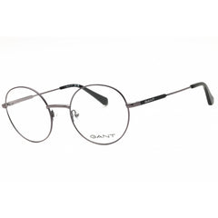 Gant Men's Eyeglasses - Shiny Gunmetal Metal Full Rim Round Shape Frame | GA3287 008