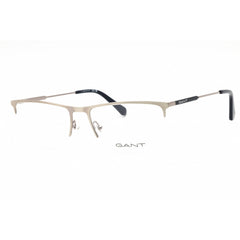 Gant Men's Eyeglasses - Shiny Dark Ruthenium Metal Half Rim Rectangular | GA3288 012