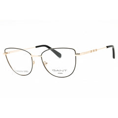 Gant Women's Eyeglasses - Shiny Black Metal Full Rim Cat Eye 53mm Frame | GA50016 001