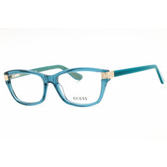 Guess Women's Eyeglasses - Shiny Turquoise Acetate Full Rim Cat Eye Frame | GU2956 087