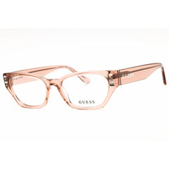 Guess Women's Eyeglasses - Shiny Beige Acetate Full Rim Cat Eye Frame | GU2967 057