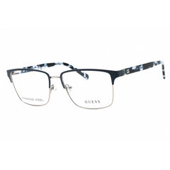 Guess Men's Eyeglasses - Blue/Other Metal Full Rim Square Shape Frame | GU50070 092
