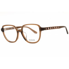 Guess Women's Eyeglasses - Shiny Dark Brown Acetate Full Rim Square | GU50154-D 048
