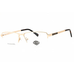 Harley Davidson Men's Eyeglasses - Pale Gold Metal Rectangular Frame | HD50032 032