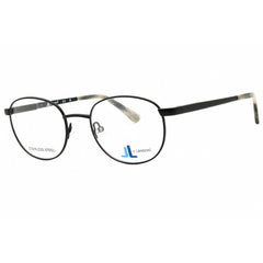 J. Landon Men's Eyeglasses - Matte Black Metal Full Rim Round Shape Frame | JL1000 002