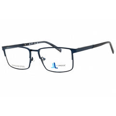 J. Landon Men's Eyeglasses - Matte Blue Metal Full Rim Rectangular Frame | JL1015 091