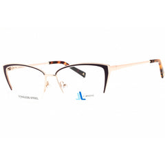 J. Landon Women's Eyeglasses - Shiny Bordeaux Metal Cat Eye Shape Frame | JL5010 069