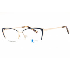 J. Landon Women's Eyeglasses - Matte Blue Metal Half Rim Cat Eye Frame | JL5010 091