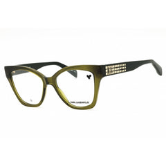 Karl Lagerfeld Women's Eyeglasses - Khaki Full Rim Cat Eye Shape Frame | KL6150 275