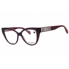 Karl Lagerfeld Women's Eyeglasses - Purple Injected Propionate Cat Eye | KL6178 500