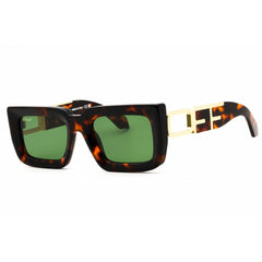 Off-White Women's Sunglasses - Havana Metal/Plastic Rectangular Frame | BOSTON 6055