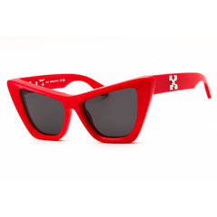 Off-White Women's Sunglasses - Red Plastic Full Rim Cat Eye Shape Frame | EDVARD 2507