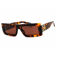 Off-White Women's Sunglasses - Havana Plastic Full Rim Rectangular Frame | LAUREL 6064