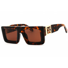 Off-White Women's Sunglasses - Havana Plastic Full Rim Square Frame | LEONARDO 6064