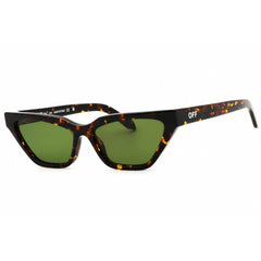 Off-White Women's Sunglasses - Havana Plastic Full Rim Cat Eye Frame | MADISON 6055
