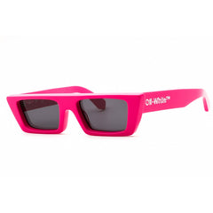 Off-White Women's Sunglasses - Fuchsia Plastic Full Rim Rectangular Frame | MARFA 3207