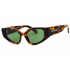 Off-White Women's Sunglasses - Havana Plastic Full Rim Cat Eye Frame | MEMPHIS 6055