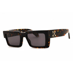 Off-White Unisex Sunglasses - Havana Plastic Full Rim Rectangular Frame | MOBERLY 6007