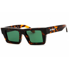 Off-White Unisex Sunglasses - Havana Plastic Full Rim Rectangular Frame | NASSAU 6055