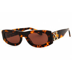 Off-White Women's Sunglasses - Havana Plastic Full Rim Oval Shape Frame | ORLANDO 6064