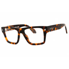 Off-White Unisex Eyeglasses - Havana Plastic Full Rim Square Frame | STYLE 75 6000