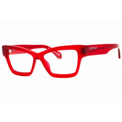Off-White Women's Eyeglasses - Red Plastic Full Rim Cat Eye Frame | STYLE 77 2500