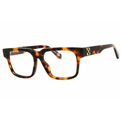 Off-White Unisex Eyeglasses - Havana Plastic Full Rim Square Frame | STYLE 7L 1600