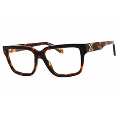 Off-White Unisex Eyeglasses - Havana Plastic Full Rim Square Frame | STYLE 7M 1600
