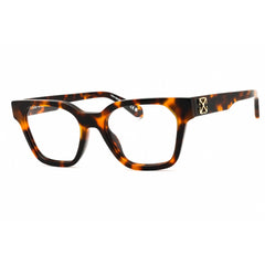 Off-White Unisex Eyeglasses - Havana Plastic Full Rim Square Frame | STYLE 7P 6000