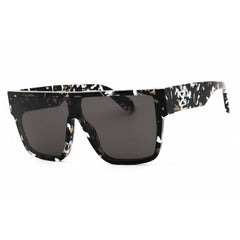 Off-White Unisex Sunglasses - Havana Black Acetate Full Rim Shield | SYRACUSE 1207
