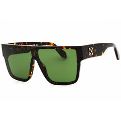 Off-White Unisex Sunglasses - Havana Acetate Full Rim Shield Frame | SYRACUSE 6055
