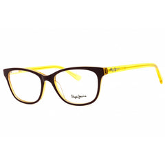 Pepe Jeans Women's Eyeglasses - Brown Plastic Full Rim Cat Eye Frame | PJ3276 MIA C2