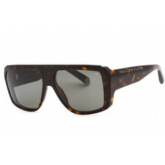 Philipp Plein Unisex Sunglasses - Shiny Havana Plastic Full Rim Square | SPP074 0722