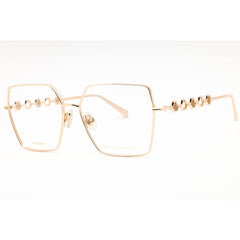 Philipp Plein Women's Eyeglasses - Shiny Rose Gold Metal Geometric | VPP071M 0300