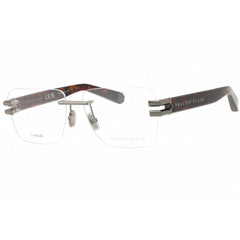 Philipp Plein Men's Eyeglasses - Shiny Gunmetal Titanium Rimless Frame | VPP086M 0568