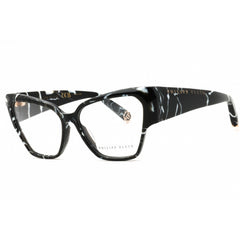 Philipp Plein Women's Eyeglasses - Marble Black Plastic Cat Eye Frame | VPP100 0Z21