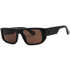 Police Men's Sunglasses - Shiny Black Plastic Full Rim Rectangular Frame | SPLL13 700Y