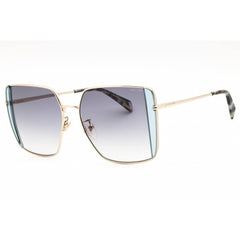 Police Women's Sunglasses - Shiny Light Gold Metal Full Rim Oversized | SPLL37 0594