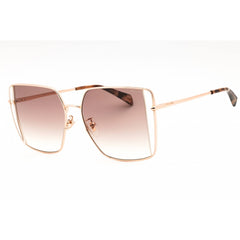 Police Women's Sunglasses - Shiny Copper Gold Metal Full Rim Oversized | SPLL37 08FC