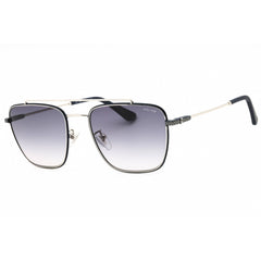 Police Men's Sunglasses - Shiny Palladium Metal Full Rim Pilot Frame | SPLN38 0579
