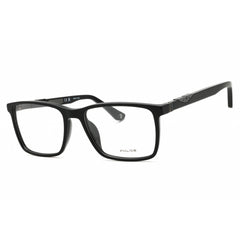 Police Men's Eyeglasses - Shiny Black Acetate Full Rim Rectangular Frame | VPL886 0700