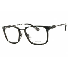 Police Men's Eyeglasses - Shiny Gunmetal Metal Full Rim Square Frame | VPLF09M 0568