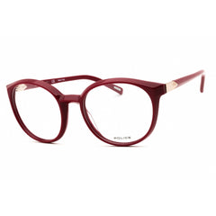 Police Women's Eyeglasses - Shiny Bordeaux Acetate Full Rim Round Frame | VPLF28M 8LAY