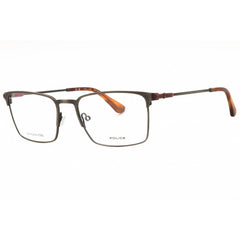 Police Men's Eyeglasses - Shiny Light Red Metal Full Rim Rectangular | VPLF78C 08F8