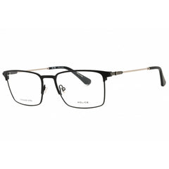 Police Men's Eyeglasses - Semi-Matte Black Metal Full Rim Rectangular | VPLF78N 0599