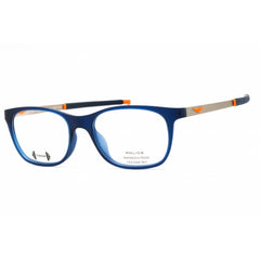 Police Men's Eyeglasses - Matte Transparent Blue Plastic Full Rim Frame | VPLF86 U58Y