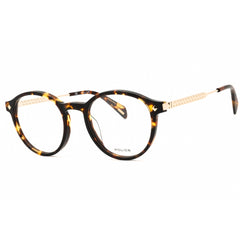 Police Women's Eyeglasses - Shiny Havana Acetate Full Rim Round Frame | VPLG27 0909