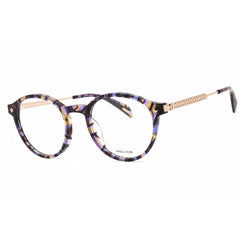 Police Women's Eyeglasses - Purple Fantasy Acetate Full Rim Round Frame | VPLG27 0VB9