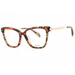 Police Women's Eyeglasses - Shiny Orange Havana Acetate Cat Eye Frame | VPLG28 09YB